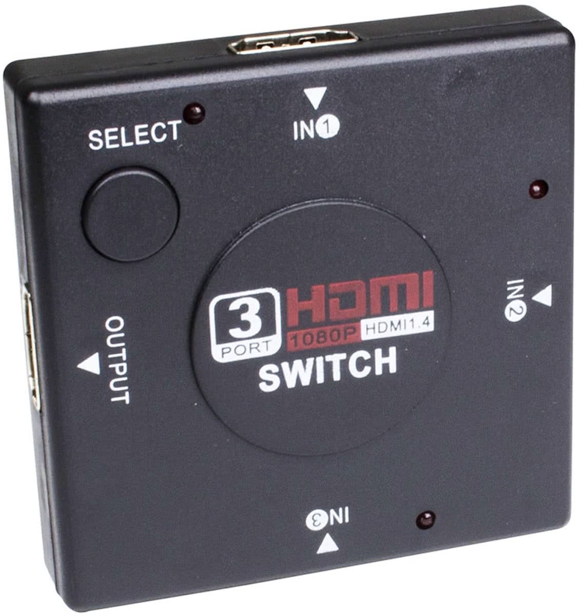 Konnekt-IT | HDMI switch splitter | 3 in | 1 uit | Full  HD | HDMI 1.4